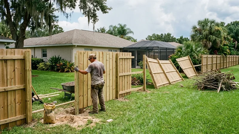Storm Damage Fence Repair Orlando